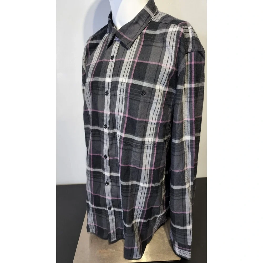 The North Face Men 2XL Arroyo Lightweight Flannel Long Sleeve Shirt Asphalt Grey